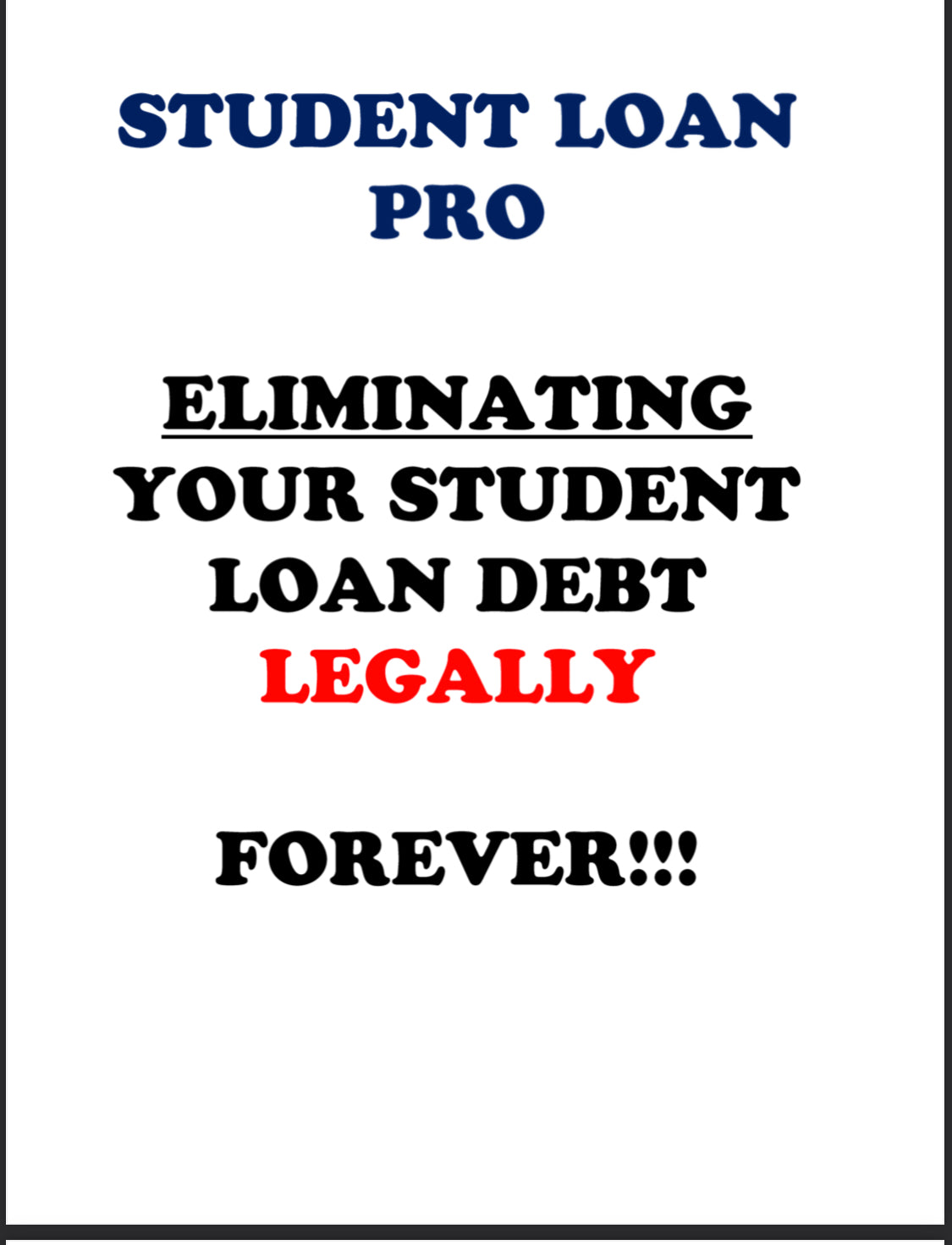 Remove Student Loans Forever Ebook